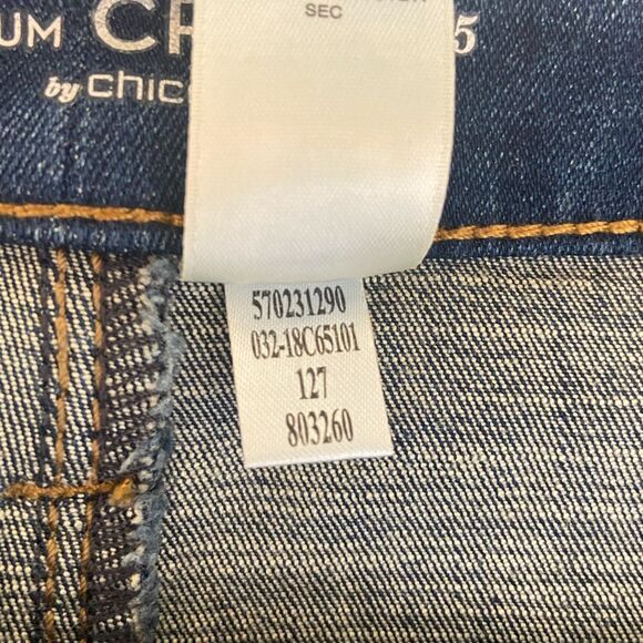 Chico's - Platinum Denim High Waisted Cropped Jeans -  Chico's size 3 , US 16 - Picture 4 of 6